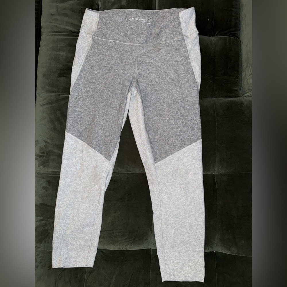 Outdoor Voices Two-Tone Grey Active Leggings